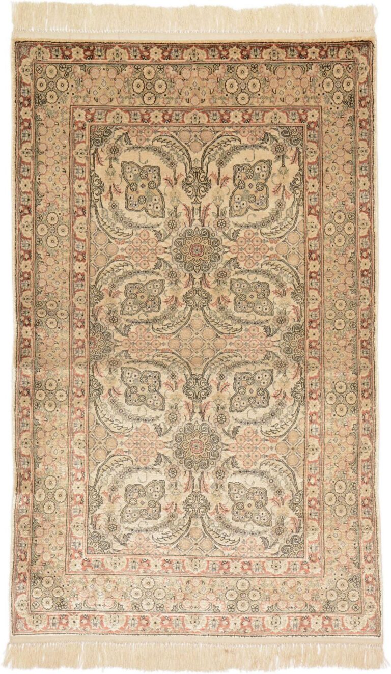 Hereke Oriental Rug 80 × 120 cm, Silk, hand-knotted