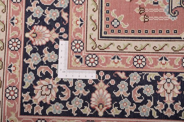 Hereke Oriental Rug 80 × 124 cm, Silk, Red/Orange, hand-knotted — view 3
