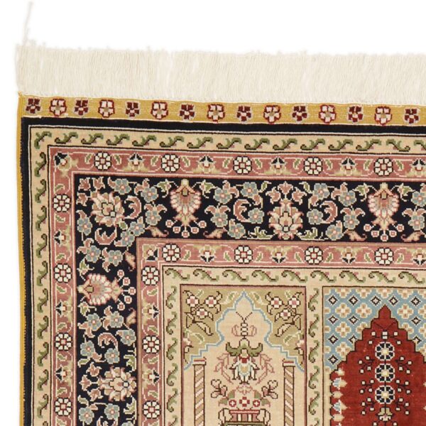 Hereke Oriental Rug 80 × 125 cm, Silk, Multicolor, hand-knotted — view 5