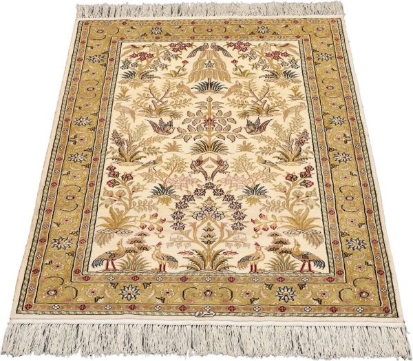 Hereke Oriental Rug 80 × 125 cm, Silk, hand-knotted, exclusive — view 2 Hereke Oriental Rug 80 × 125 cm, Silk, hand-knotted, exclusive — view 2