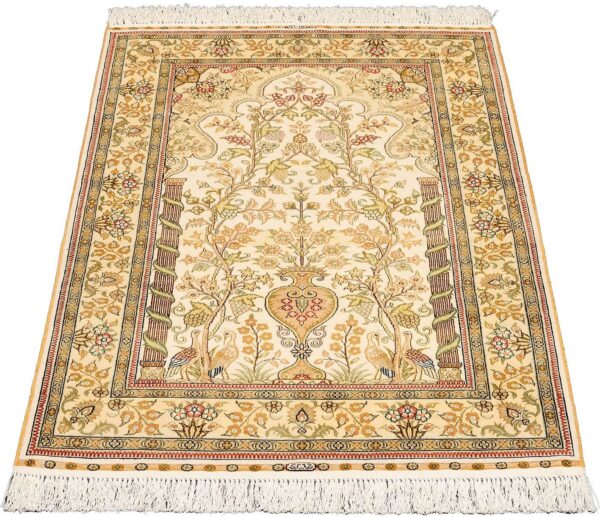Hereke Oriental Rug 80 × 128 cm, Silk, hand-knotted — view 2