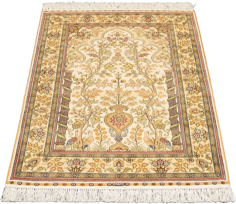 Hereke Oriental Rug 80 × 128 cm, Silk, hand-knotted — view 2