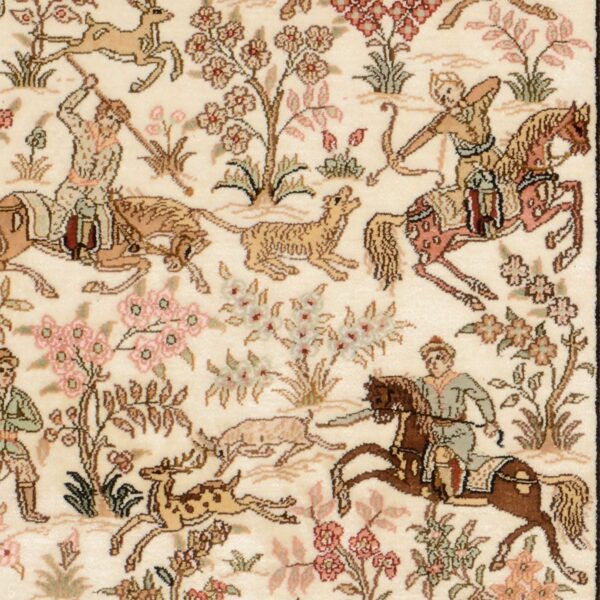Hereke Oriental Rug 80 × 129 cm, Silk, hand-knotted — view 4