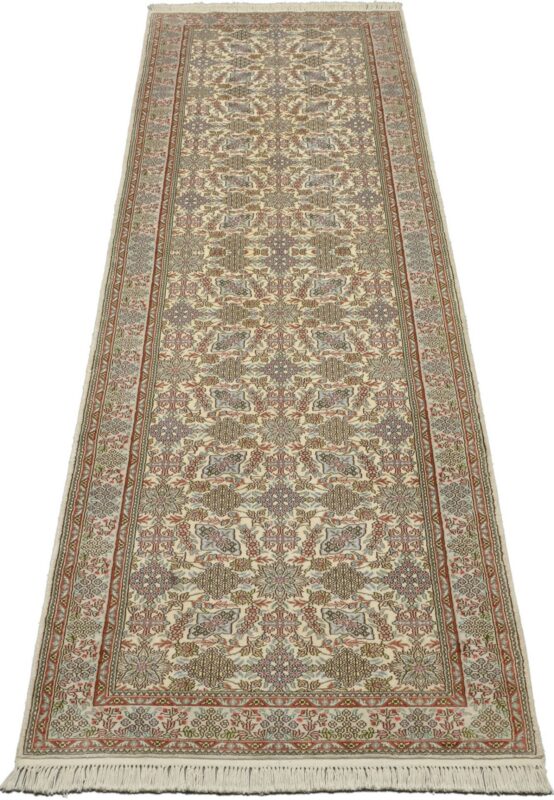 Hereke Oriental Rug 80 × 305 cm, Silk, hand-knotted, exclusive — view 2