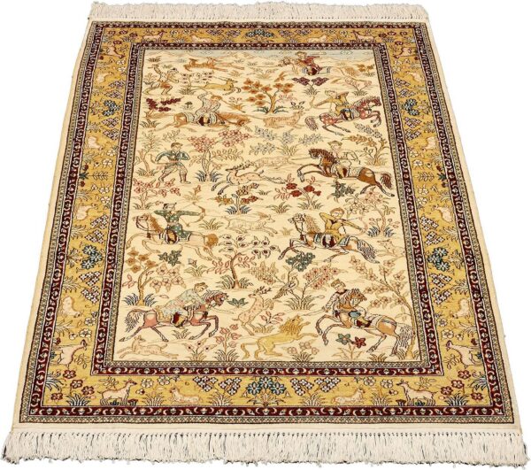 Hereke Oriental Rug 81 × 130 cm, Silk, hand-knotted — view 2
