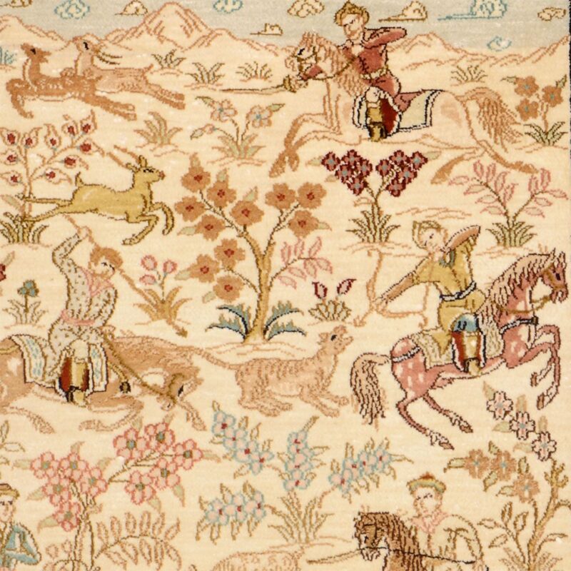 Hereke Oriental Rug 81 × 130 cm, Silk, hand-knotted — view 4