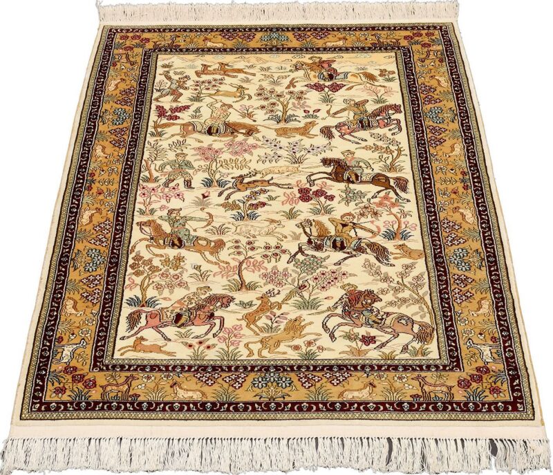Hereke Oriental Rug 82 × 126 cm, Silk, hand-knotted — view 2