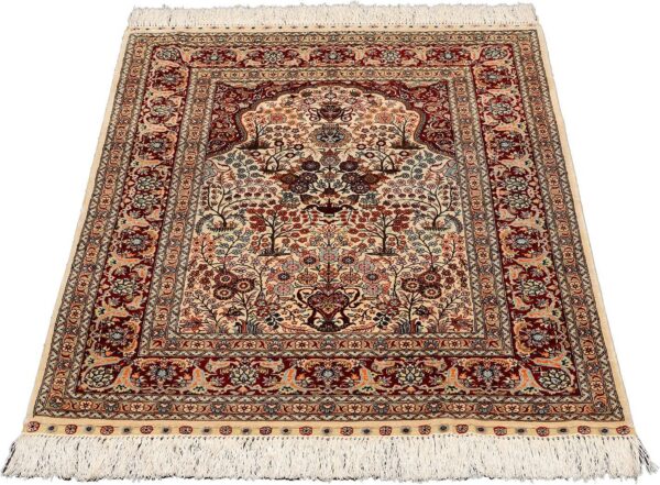 Hereke Oriental Rug 91 × 122 cm, Silk, hand-knotted — view 2