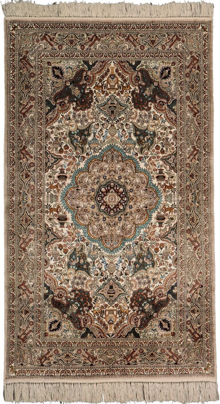 Hereke Oriental Rug 91 × 151 cm, Silk, hand-knotted