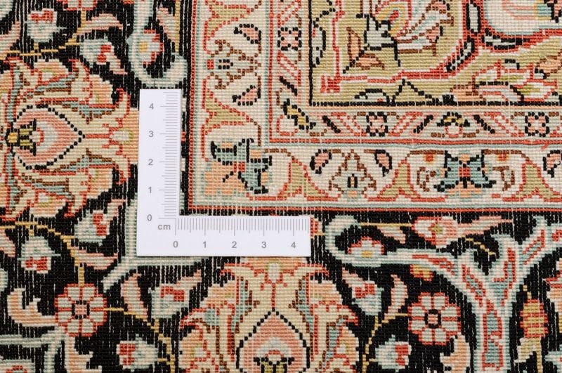 Hereke Oriental Rug 91 × 152 cm, Silk, Red/Orange, hand-knotted — view 3