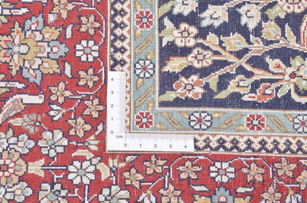 Hereke Oriental Rug 91 × 152 cm, Silk, Red/Orange, hand-knotted — view 4