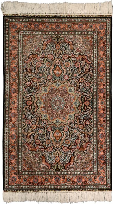 Hereke Oriental Rug 92 × 151 cm, Silk, hand-knotted