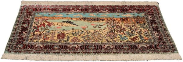 Hereke Oriental Rug 92 × 153 cm, Silk, hand-knotted — view 2