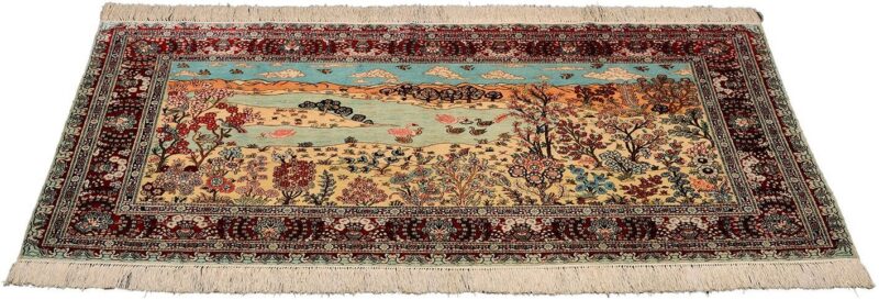 Hereke Oriental Rug 92 × 153 cm, Silk, hand-knotted — view 2