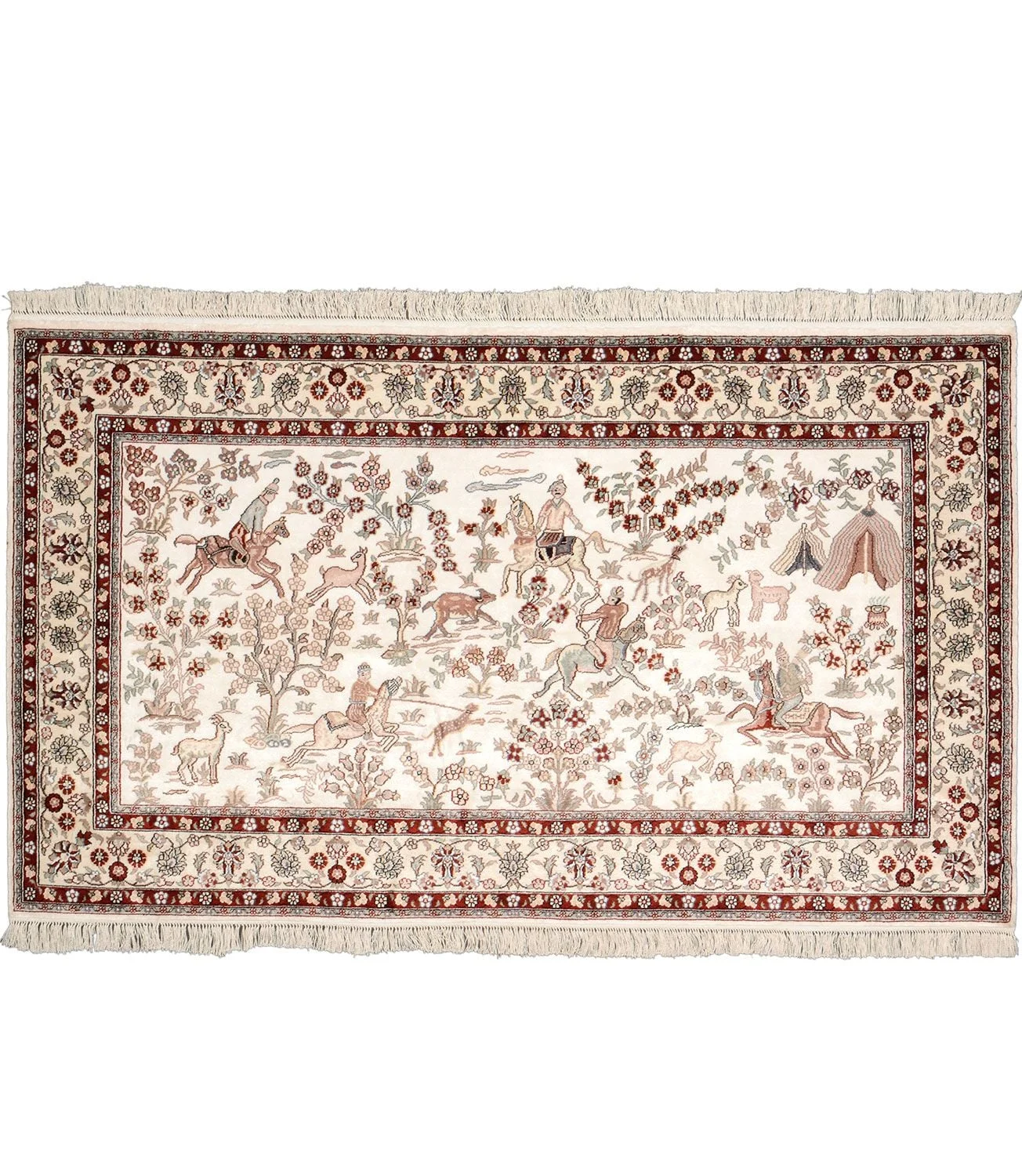 Hereke Oriental Rug 92 × 156 cm, Silk, hand-knotted