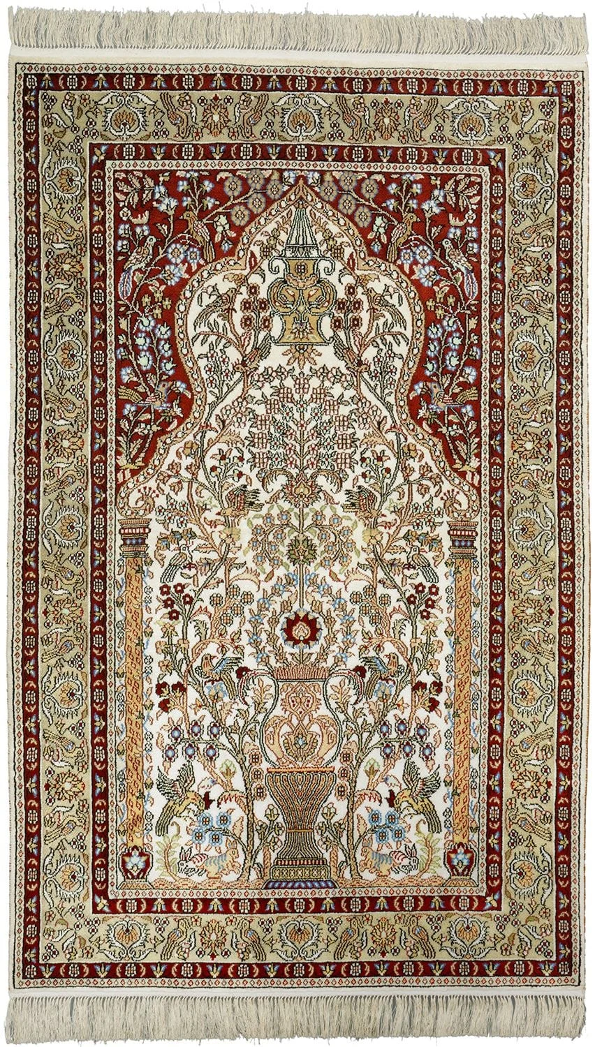 Hereke Oriental Rug 94 × 150 cm, Silk, hand-knotted