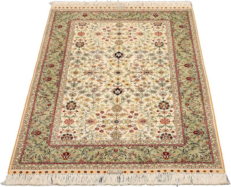 Hereke Oriental Rug 94 × 155 cm, Silk, hand-knotted — view 2