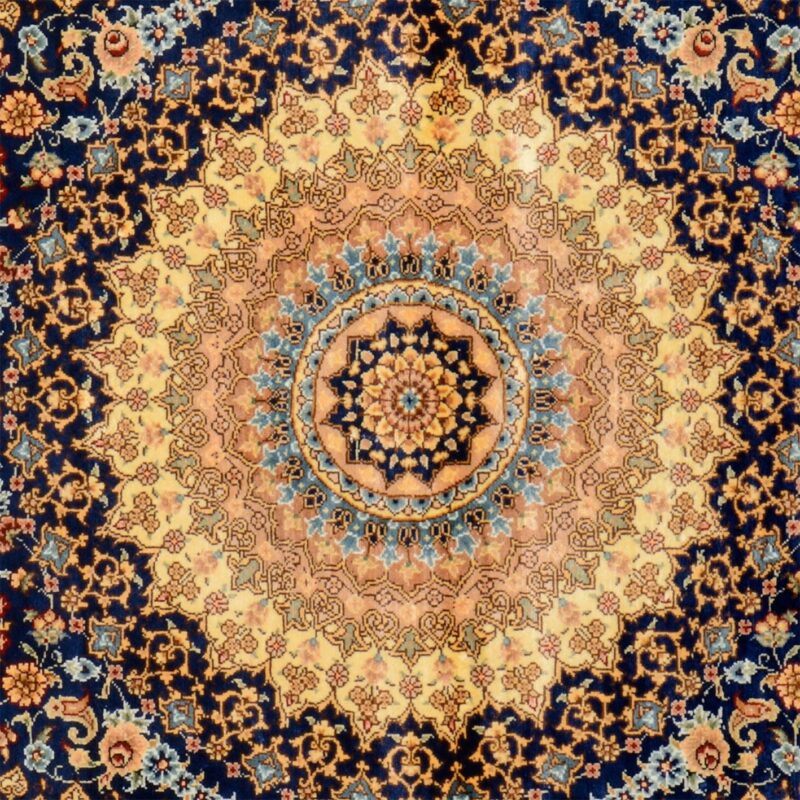 Hereke Oriental Rug 95 × 140 cm, Silk, hand-knotted — view 4