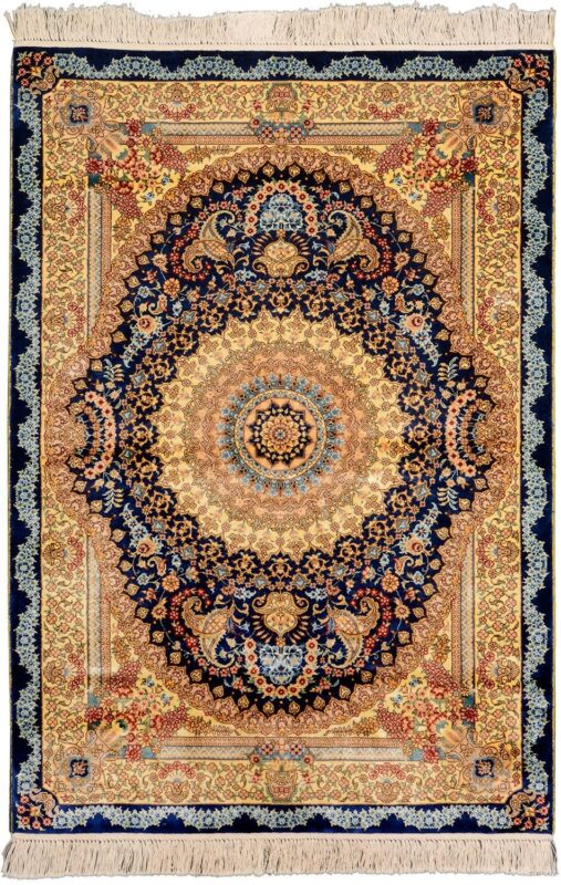 Hereke Oriental Rug 95 × 140 cm, Silk, hand-knotted