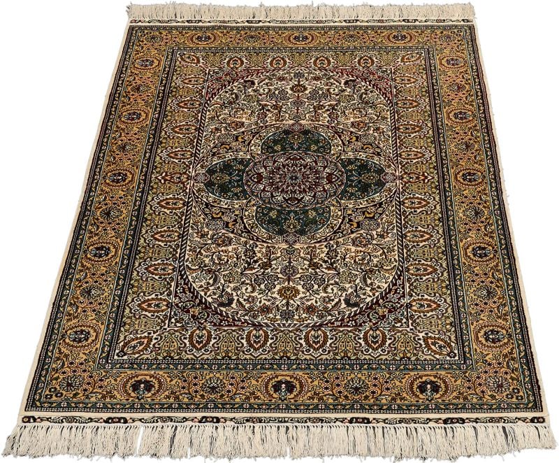 Hereke Oriental Rug 95 × 152 cm, Silk, hand-knotted, fine — view 2