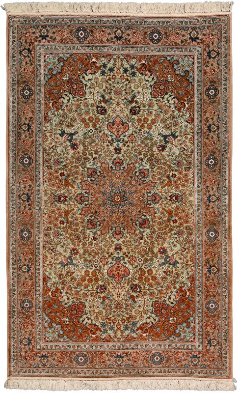 Hereke Oriental Rug 97 × 155 cm, Silk, hand-knotted, antique