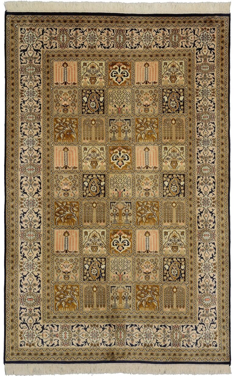 Indian Oriental Rug 121 × 186 cm, Silk, hand-knotted