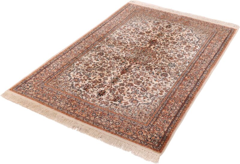 Indian Oriental Rug 124 × 182 cm, Silk, hand-knotted, vintage — view 3