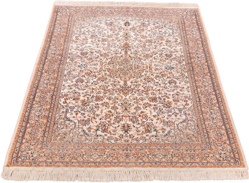 Indian Oriental Rug 124 × 182 cm, Silk, hand-knotted, vintage — view 4