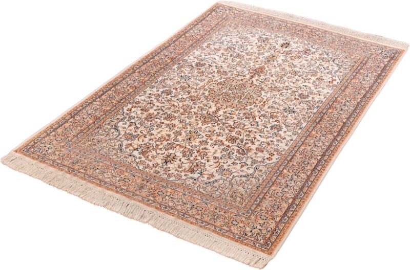 Indian Oriental Rug 124 × 182 cm, Silk, hand-knotted, vintage — view 5