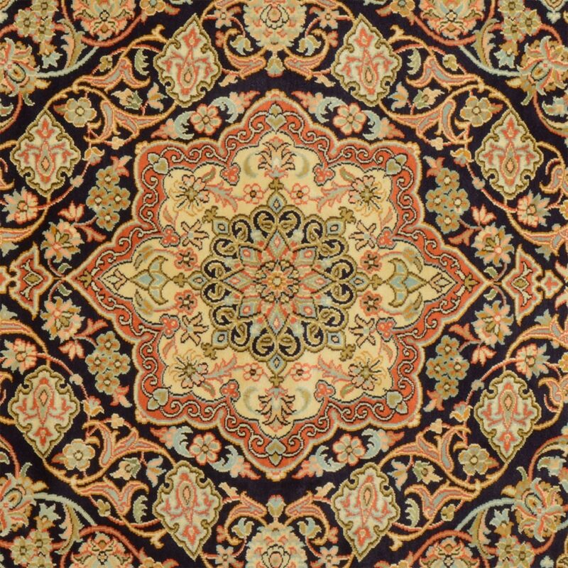 Indian Oriental Rug 128 × 189 cm, Silk, hand-knotted, densely knotted — view 4