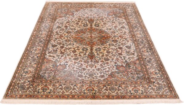 Indian Oriental Rug 170 × 245 cm, Silk, hand-knotted, vintage — view 2
