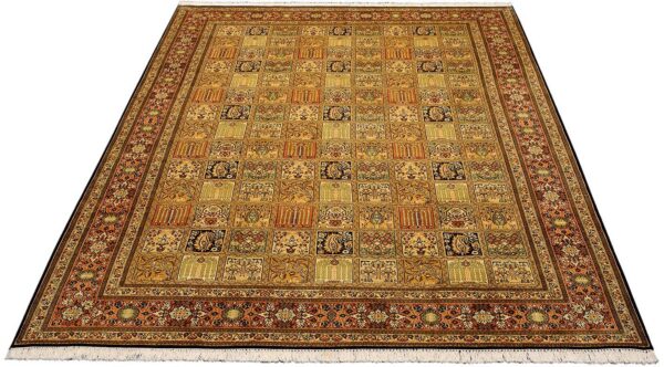 Indian Oriental Rug 192 × 276 cm, Silk, hand-knotted — view 2