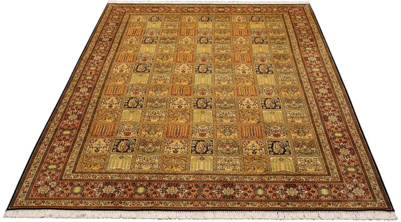 Indian Oriental Rug 192 × 276 cm, Silk, hand-knotted — view 2