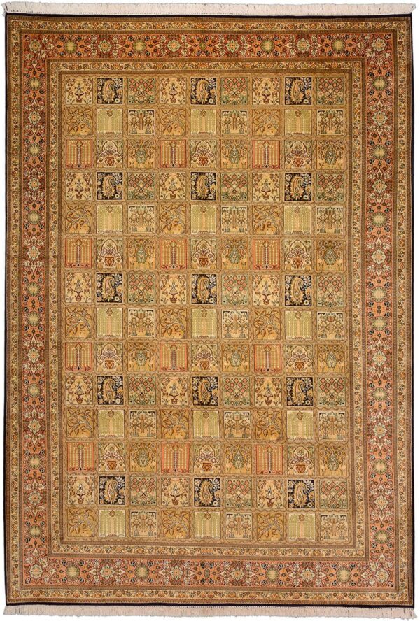 Indian Oriental Rug 192 × 276 cm, Silk, hand-knotted