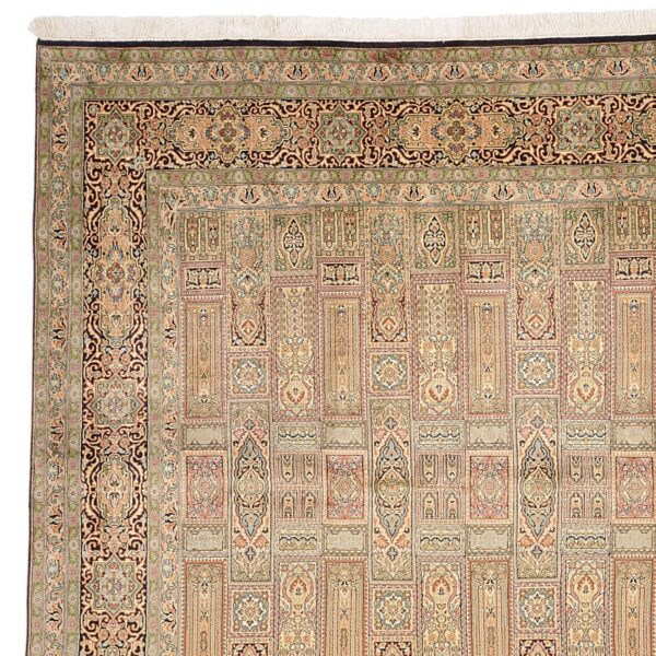 Indian Oriental Rug 201 × 210 cm, Silk, hand-knotted, exclusive — view 7 Indian Oriental Rug 201 × 210 cm, Silk, hand-knotted, exclusive — view 7