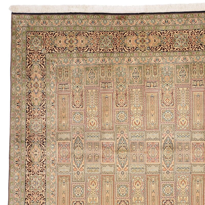 Indian Oriental Rug 201 × 210 cm, Silk, hand-knotted, exclusive — view 7 Indian Oriental Rug 201 × 210 cm, Silk, hand-knotted, exclusive — view 7