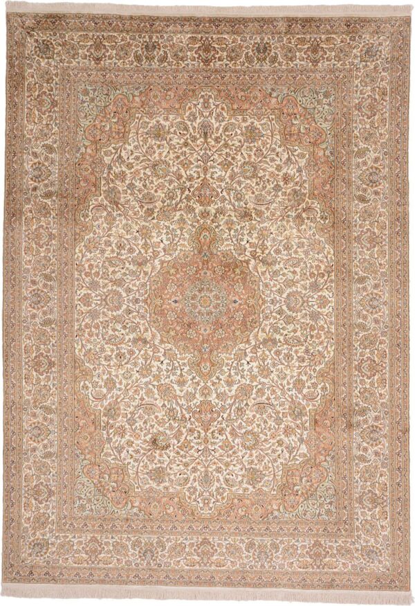 Indian Oriental Rug 218 × 307 cm, Silk, hand-knotted