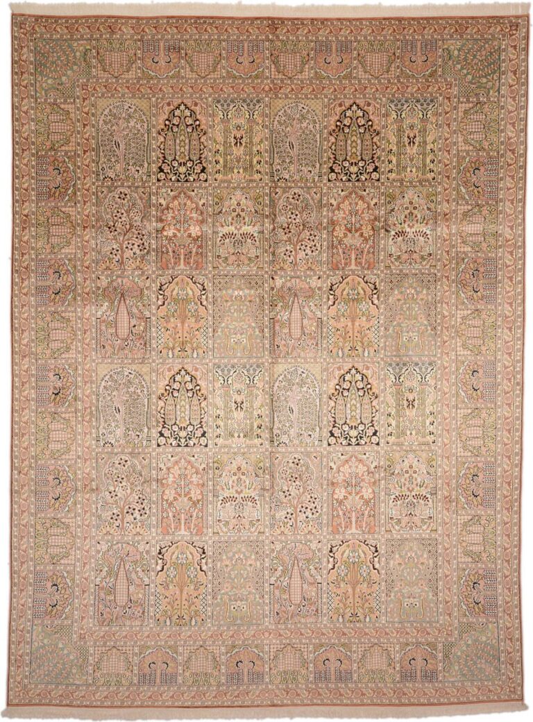 Indian Oriental Rug 273 × 370 cm, Silk, hand-knotted