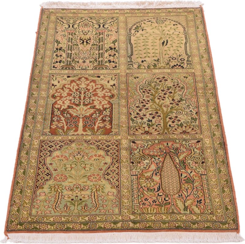 Indian Oriental Rug 49 × 120 cm, Silk, hand-knotted — view 2