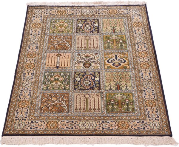 Indian Oriental Rug 78 × 123 cm, Silk, hand-knotted, high quality — view 2 Indian Oriental Rug 78 × 123 cm, Silk, hand-knotted, high quality — view 2