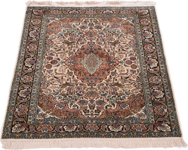 Indian Oriental Rug 79 × 121 cm, Silk, hand-knotted — view 2
