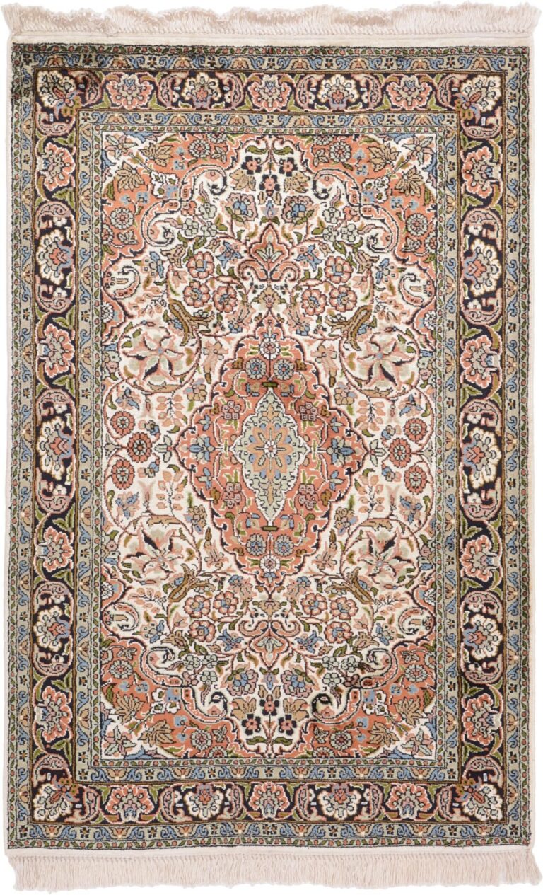 Indian Oriental Rug 79 × 121 cm, Silk, hand-knotted