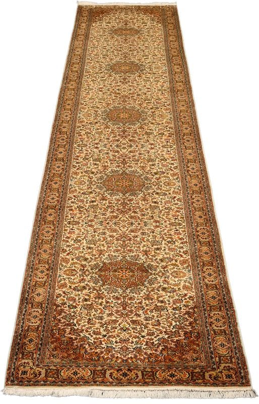 Indian Oriental Rug 80 × 469 cm, Silk, hand-knotted — view 2 Indian Oriental Rug 80 × 469 cm, Silk, hand-knotted — view 2