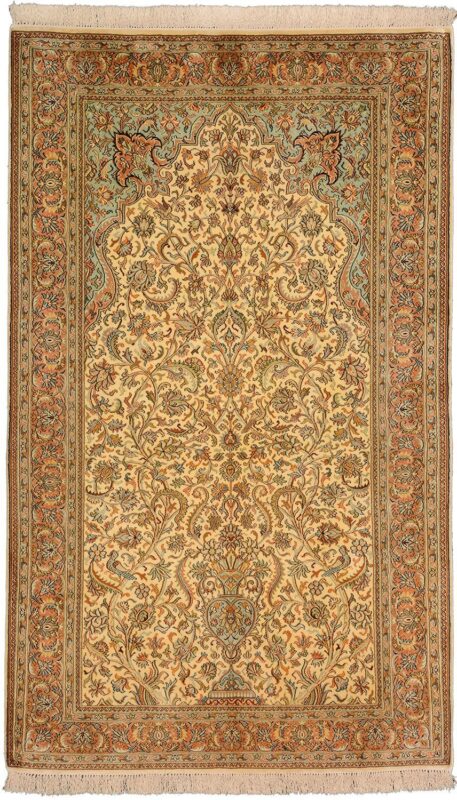 Indian Oriental Rug 94 × 160 cm, Silk, hand-knotted, exclusive