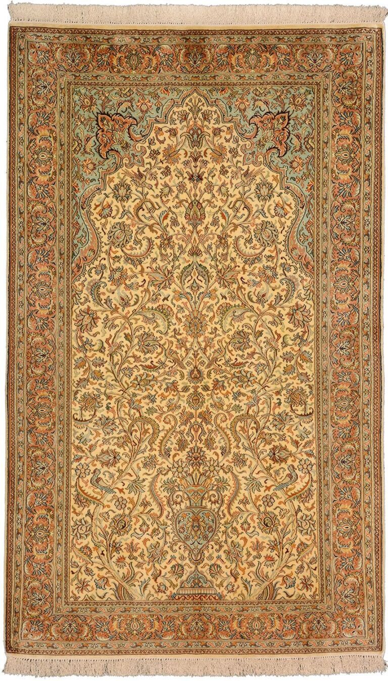 Indian Oriental Rug 94 × 160 cm, Silk, hand-knotted, exclusive