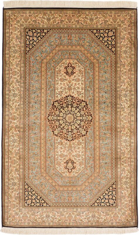 Indian Oriental Rug 95 × 155 cm, Silk, hand-knotted