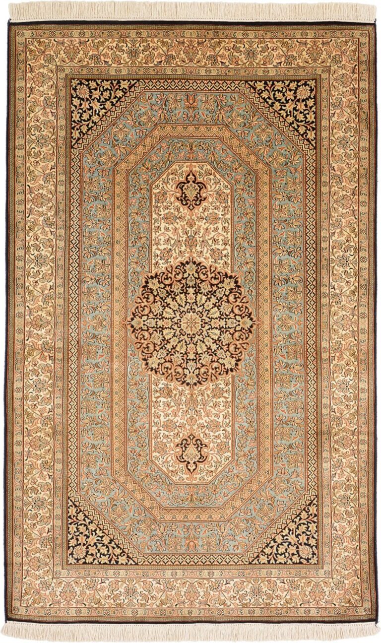 Indian Oriental Rug 95 × 155 cm, Silk, hand-knotted
