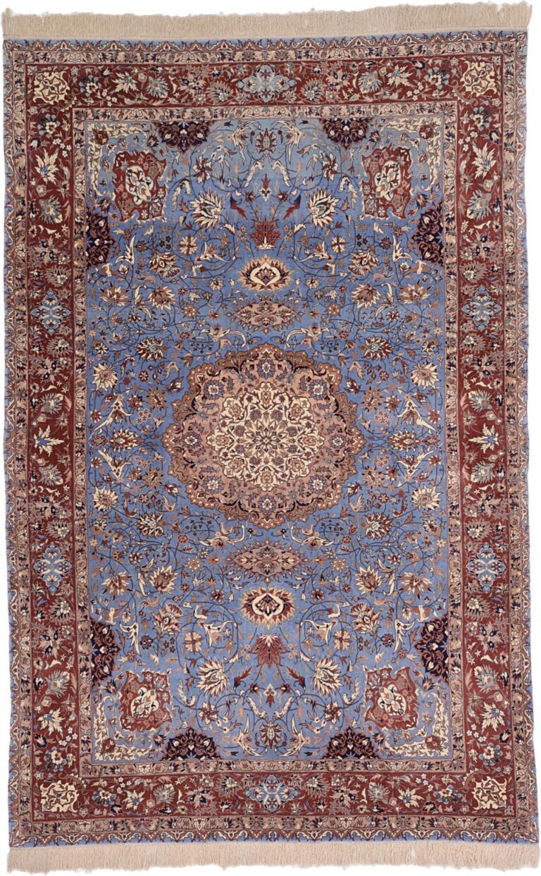 Isfahan Oriental Rug 210 × 332 cm, Silk, hand-knotted
