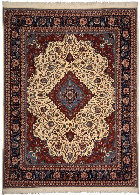 Isfahan Oriental Rug 278 × 368 cm, Wool, hand-knotted, fine