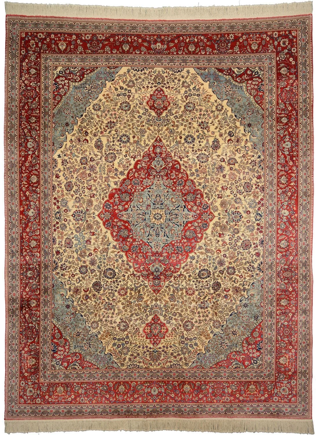 Isfahan Oriental Rug 284 × 367 cm, Wool, hand-knotted